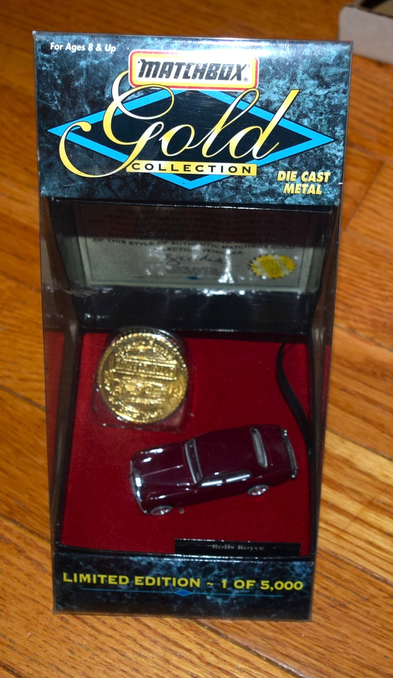 1996 Rolls Royce Matchbox Gold Collection Die-cast Toy Car Limited Edition NOS